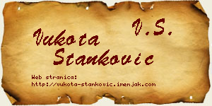 Vukota Stanković vizit kartica